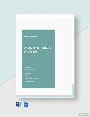 Commercial Agency Contract Template