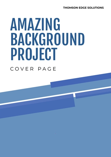 Free Amazing Background Project Cover Page Template to Edit Online