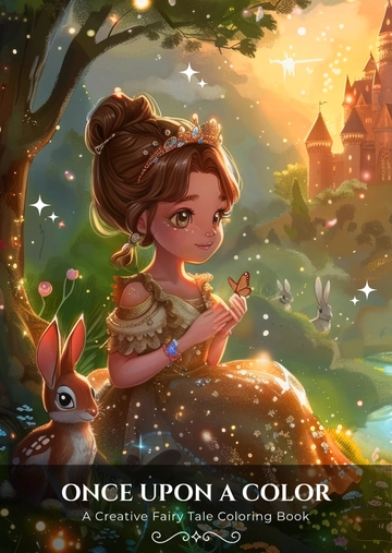 Free Creative Fairy Tale Coloring Book Template to Edit Online
