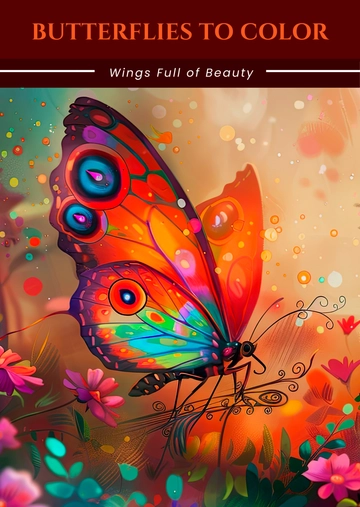 Free Butterfly Coloring Book Template to Edit Online