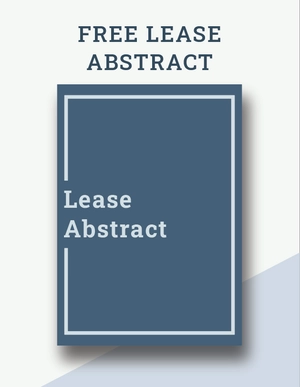 Lease Abstract Template