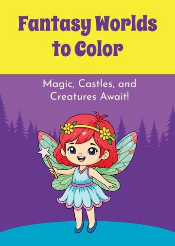 Free Fantasy Coloring Book Template to Edit Online