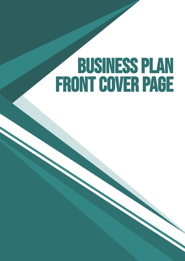 Free Business Plan Front Cover Page Template to Edit Online