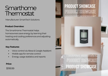 Free Gray Background One Page Product Showcase Template to Edit Online