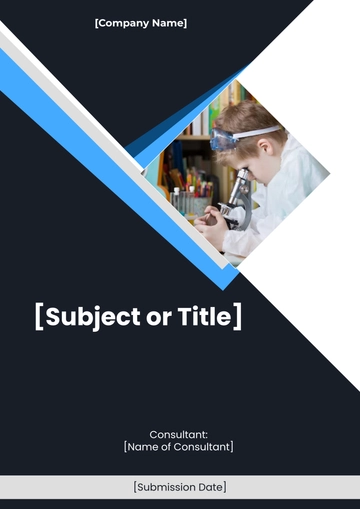Free Blank Science Portfolio Cover Page Template to Edit Online