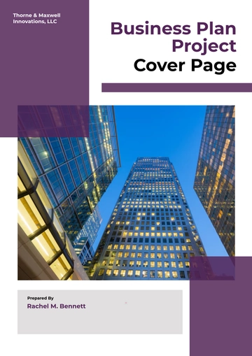 Free Business Plan Project Cover Page Design Template to Edit Online