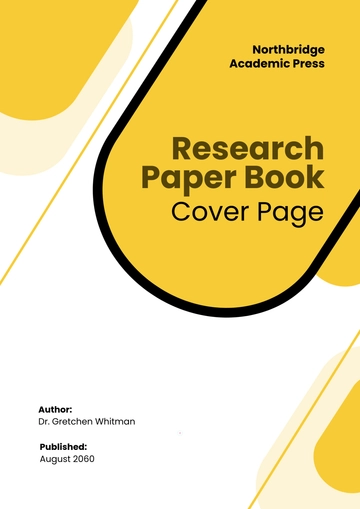 Free Yellow Research Paper Book Cover Page Template to Edit Online