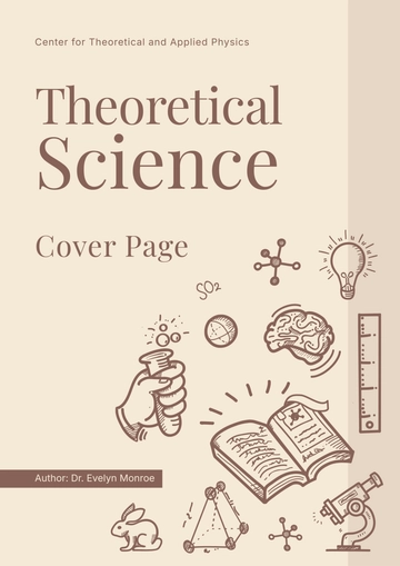 Free Theoretical Science Cover Page Template to Edit Online