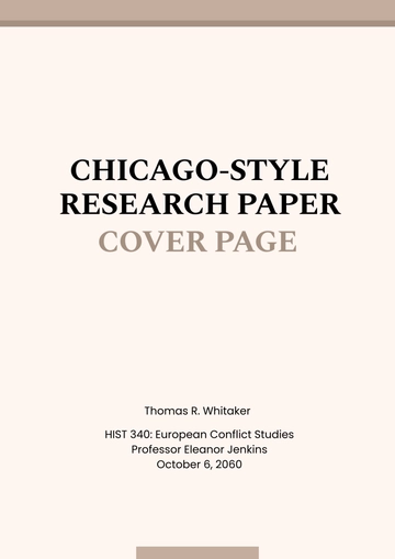 Free Chicago-Style Research Paper Cover Page Template to Edit Online