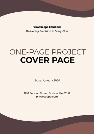 Free Brown One-Page Project Cover Page Template to Edit Online