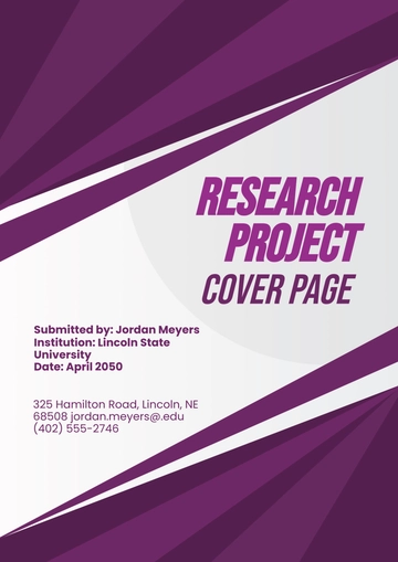 Free Research Project Cover Page Template to Edit Online