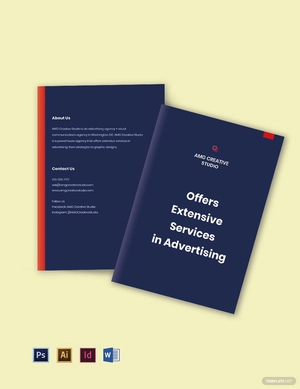 Bifold Advertising Graphic Design Brochure Template