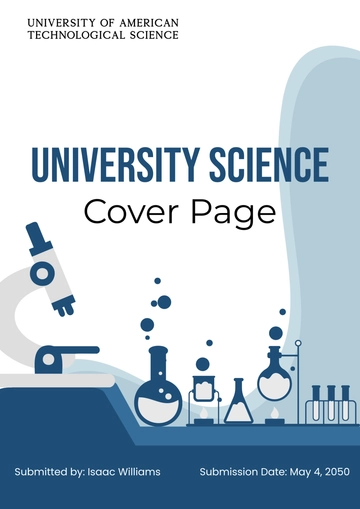 Free University Science Cover Page Template to Edit Online