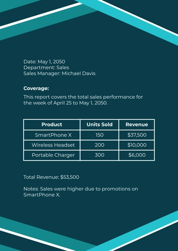 Free One Page Report Layout Template to Edit Online