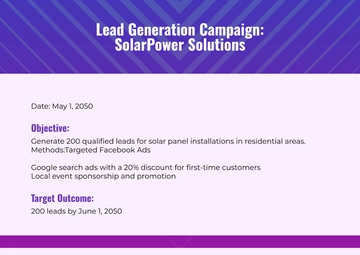 Free One Page Lead Generation Document Template to Edit Online