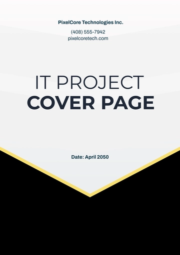 Free Creative IT Project Cover Page Template to Edit Online