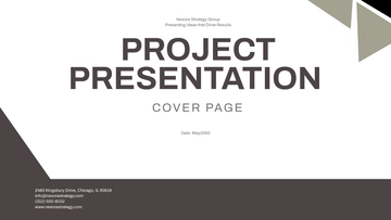 Free Project Presentation Cover Page Template to Edit Online