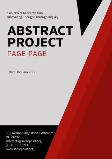 Free Abstract Project Cover Page Template to Edit Online