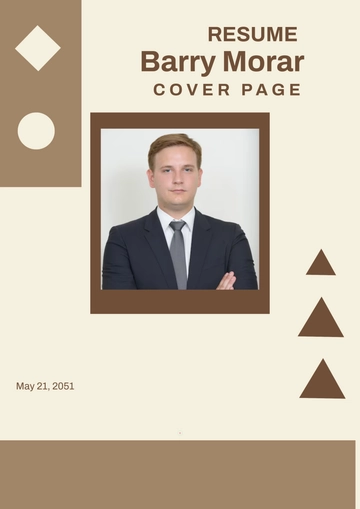 Free Minimal Resume Cover Page Template to Edit Online