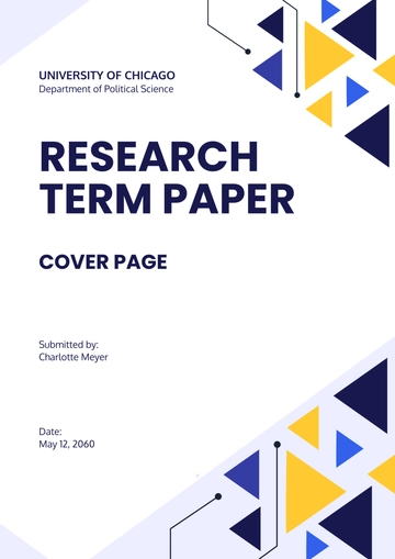 Free Brown Research Term Paper Cover Page Template to Edit Online
