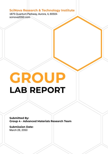 Free Group Lab Report Cover Page Template to Edit Online