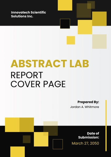 Free Abstract Lab Report Cover Page Template to Edit Online
