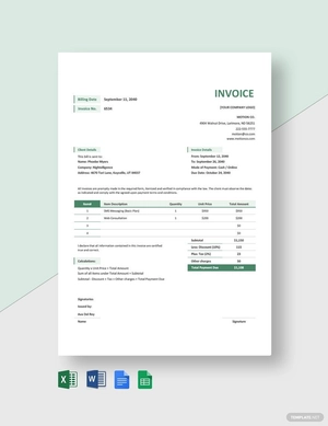Agency Billing Template Agency Billing Template