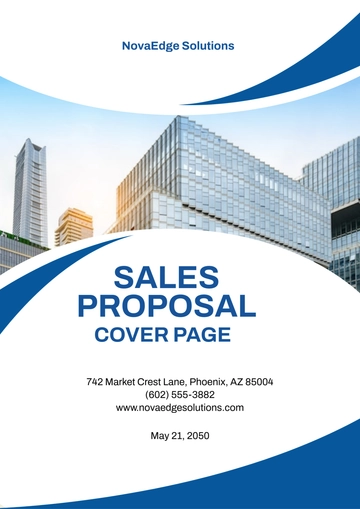 Free Sales Proposal Cover Page Template to Edit Online