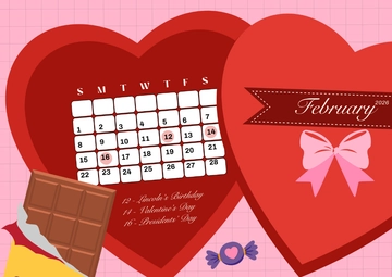 Free Colorful February 2026 Quarterly Calendar Template to Edit Online