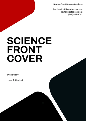 Free Modern Science Front Cover Page Template to Edit Online