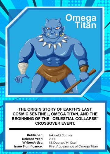 Free Comic Book Trading Card Template to Edit Online