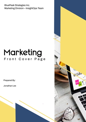 Free Yellow Marketing Front Cover Page Template to Edit Online