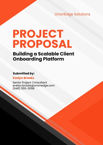 Free Project Proposal Cover Page Template to Edit Online