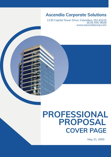 Free Professional Proposal Cover Page Template to Edit Online