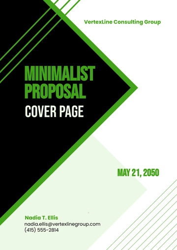 Free Minimalist Proposal Cover Page Template to Edit Online