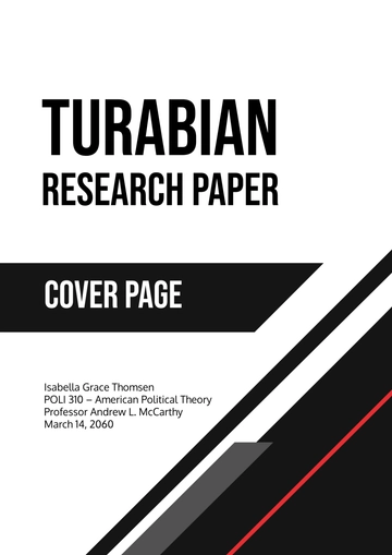 Free Turabian Research Paper Cover Page Template to Edit Online