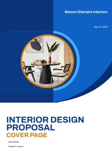 Free Interior Design Proposal Cover Page Template to Edit Online