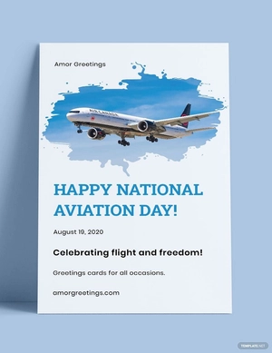 National Aviation Day Poster Template