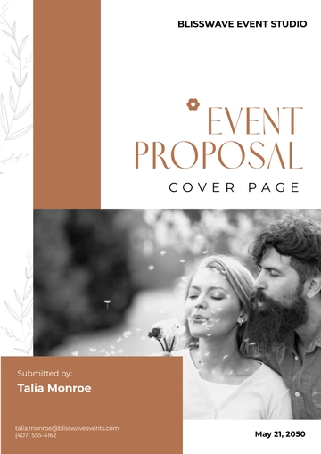 Free Event Proposal Cover Page Template to Edit Online