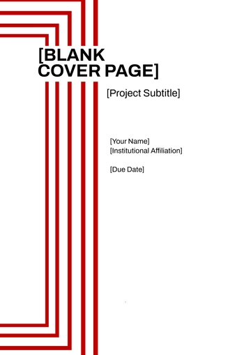 Free Blank APA Project Cover Page Template to Edit Online