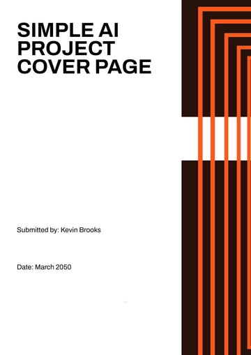 Free Simple AI Project Cover Page Template to Edit Online