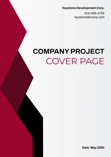 Free Company Project Cover Page Template to Edit Online