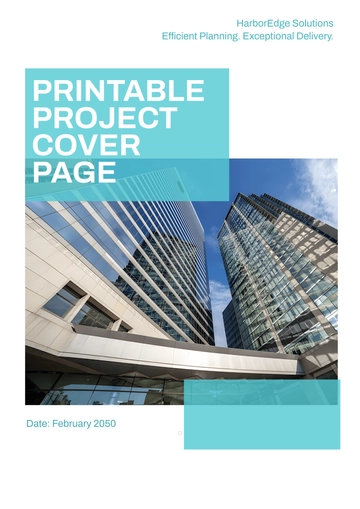 Free Printable Project Cover Page Template to Edit Online