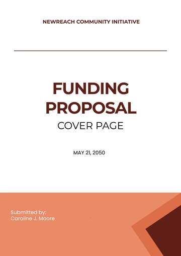 Free Funding Proposal Cover Page Template to Edit Online