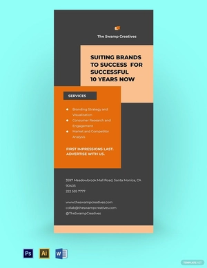 Advertising Brand Agency Rack Card Template
