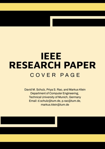 Free IEEE Research Paper Cover Page Template to Edit Online