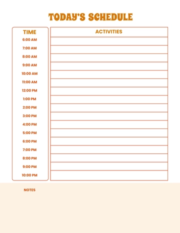 Free Printable Schedule Template to Edit Online