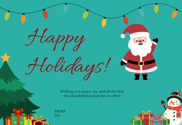 Free Printable Holiday Card Template to Edit Online