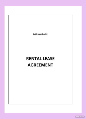 Rental Lease Agreement Rental Lease Agreement
