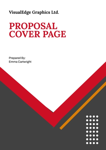 Free Amazing Proposal Cover Page Template to Edit Online